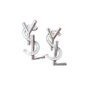 Last pair ! stainless steel Silver Logo Earrings